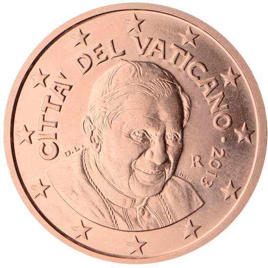 Vatican City 5 euro cent (2006) - Portrait of Pope Benedict XVI